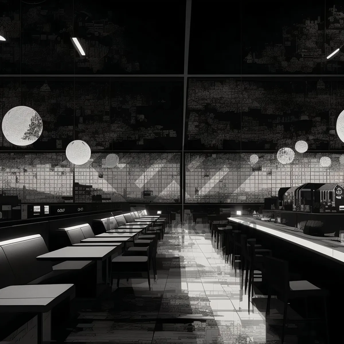 Picture of Modern Classroom Interior with Stylish Chairs