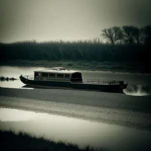 Serene Sunset on a Speedboat: Gliding over Water