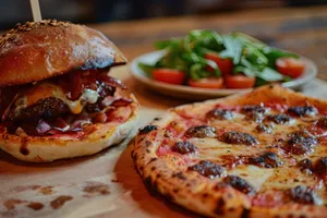 Gourmet Veggie Pizza with Fresh Tomato and Cheese