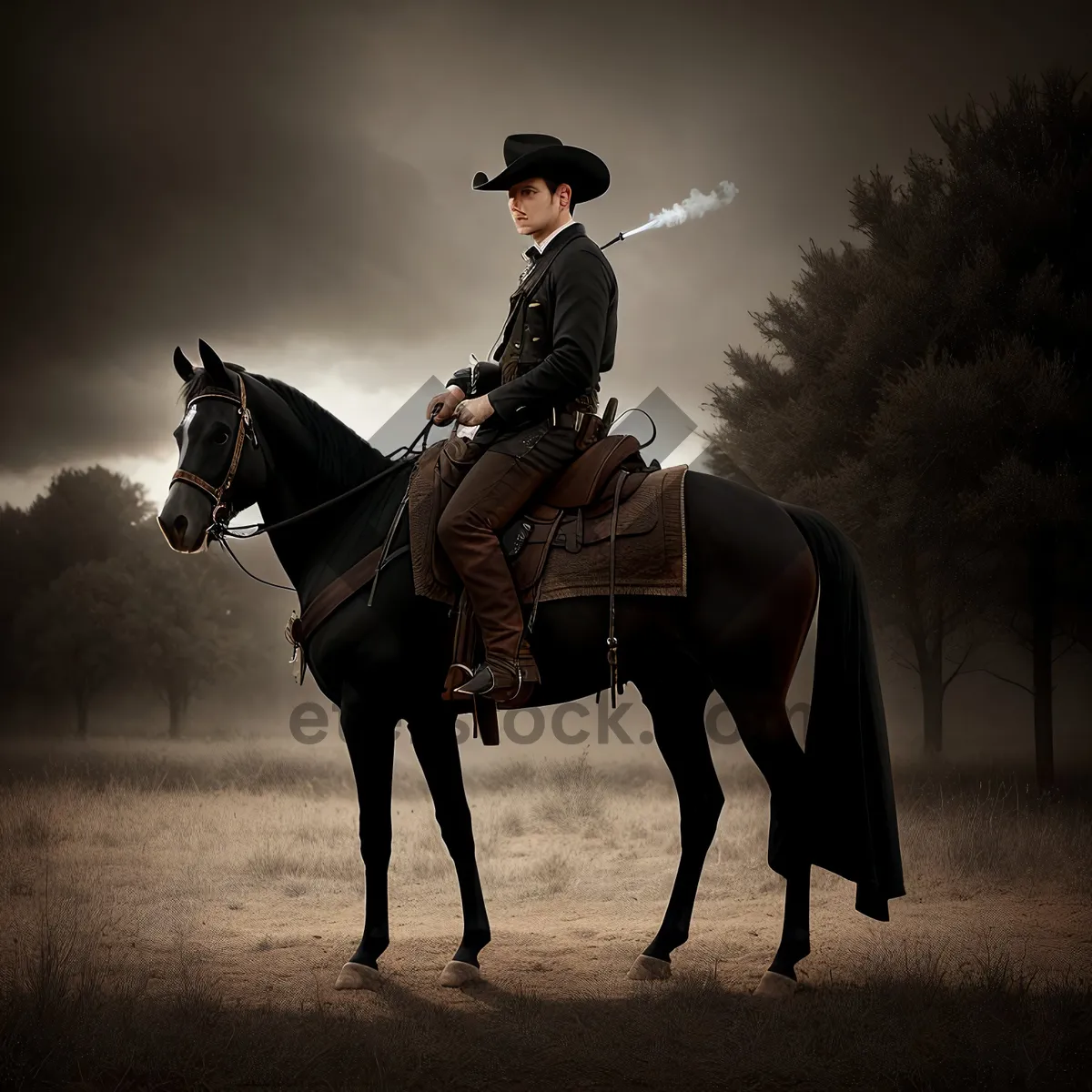 Picture of Stallion Rider on Sidesaddle - Equestrian Sport