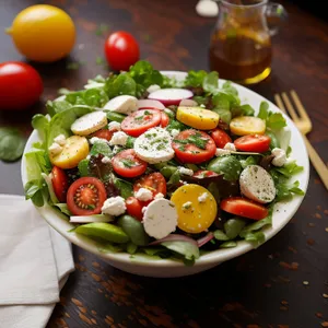 Delicious Gourmet Salad with Fresh Vegetables