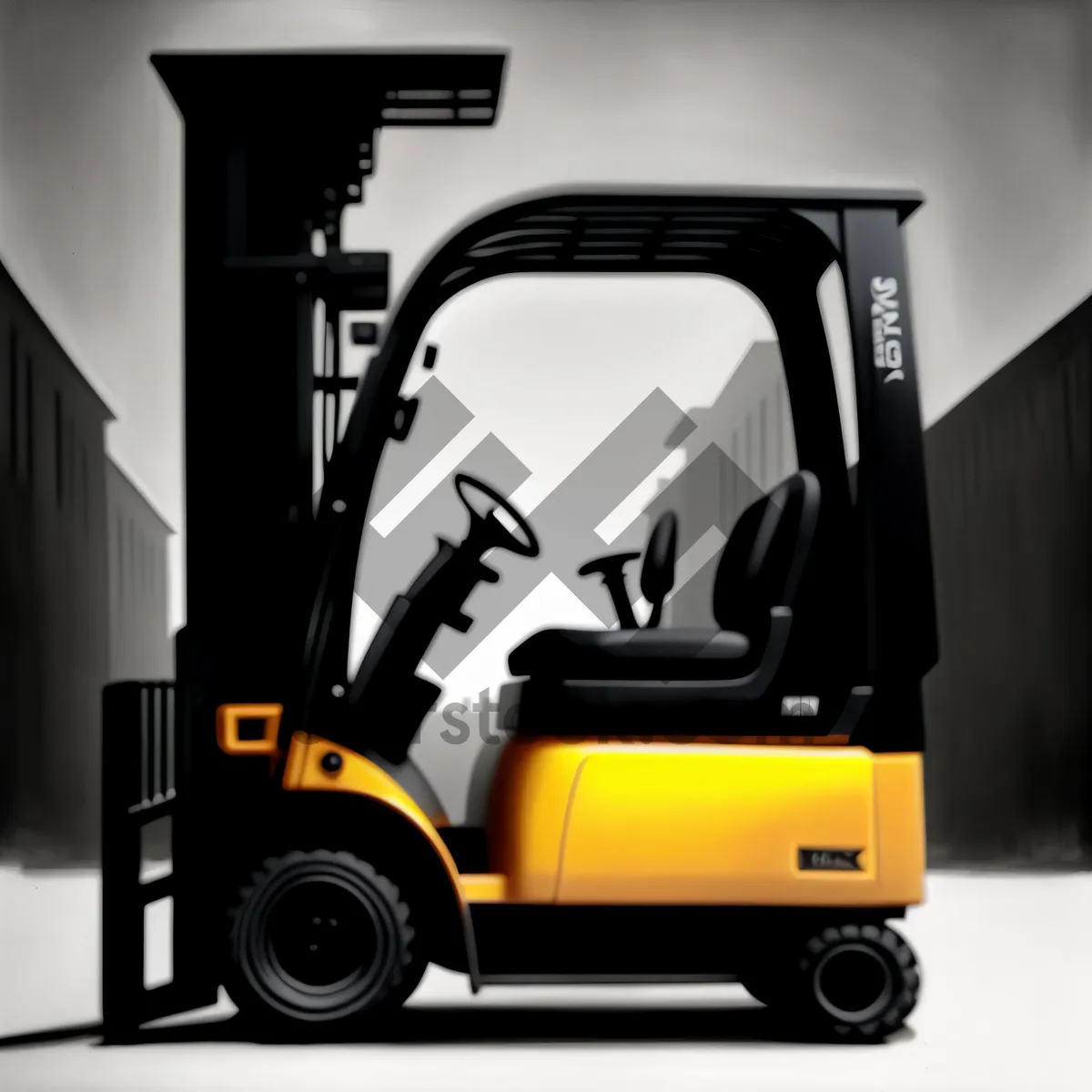 Picture of Industrial Cargo Forklift Truck: Efficient Transportation Machine