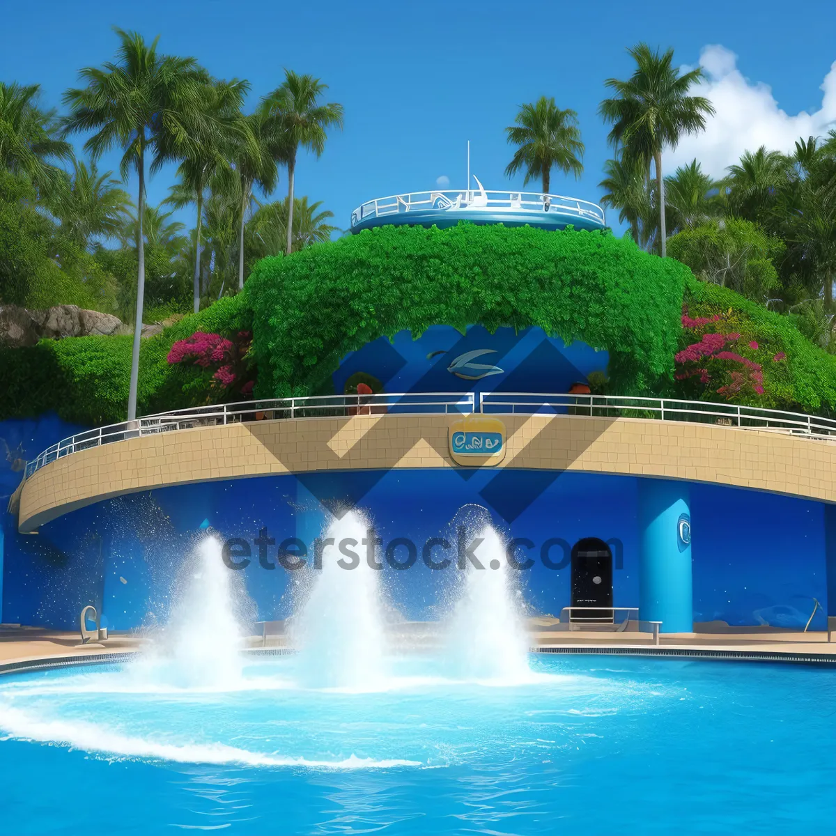 Picture of Exquisite Tropical Resort Escape with Sparkling Pool