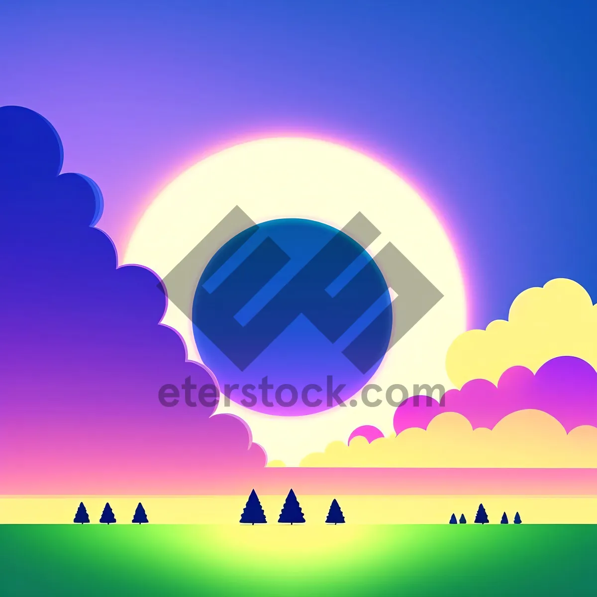 Picture of Mystical Moonlit Sky Art in Design