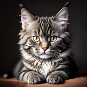 Cute Tabby Kitten with Playful Whiskers