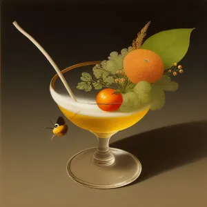 Refreshing Citrus Martini Cocktail in Glass