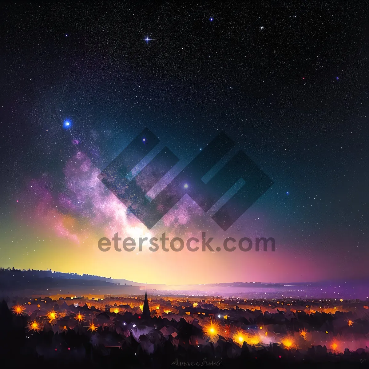 Picture of Dark Sky Galaxy Fantasy Starry Night Cosmos