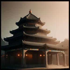 Ancient Oriental Temple: China's Famous Pagoda