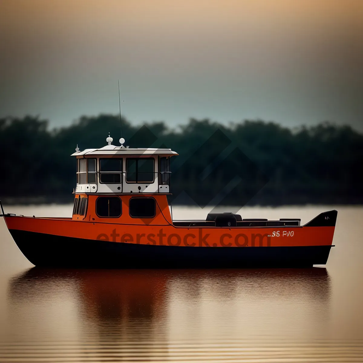 Picture of Nautical Fireboat at Sea: Transporting Along the Coast