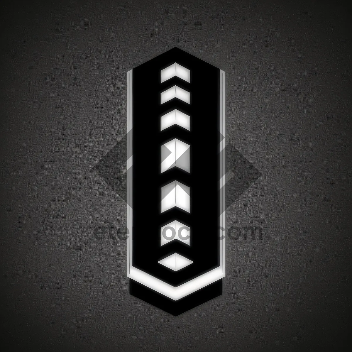 Picture of Shiny Black Icon Button - Modern Symbol Design
