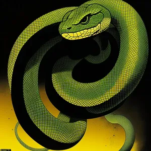 Green Reptile Vine Snake Image