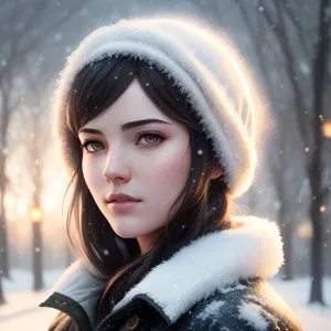 Winter Fashion: Smiling Face in Snow