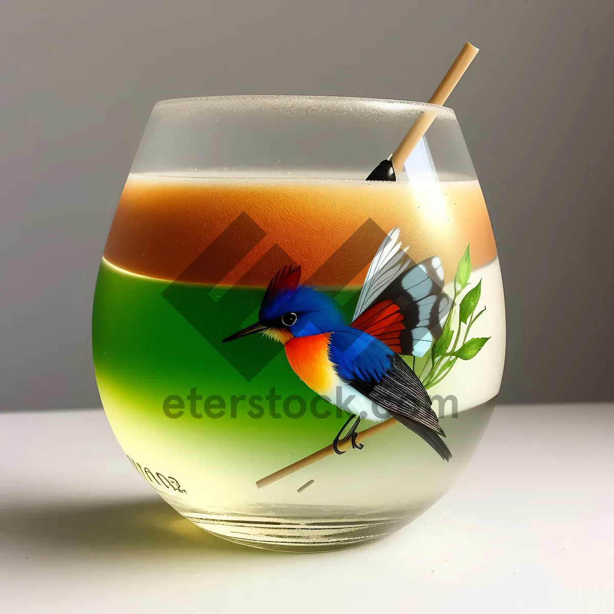 Picture of Hot Herbal Tea in Glass Cup