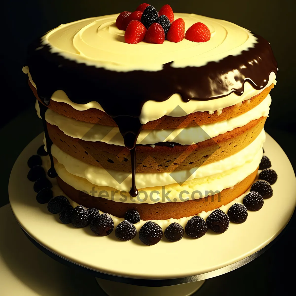 Picture of Gourmet Chocolate Berry Trifle Dessert