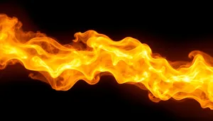 Flaming Art Design - Black and Orange Energy