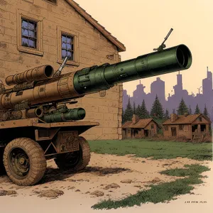 Skybound Armament: High-Angle Gun on Military Tank