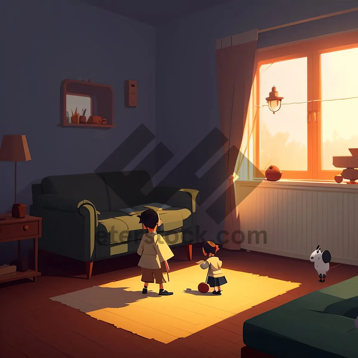 Picture of Modern Home Office Chair with Wood Desk