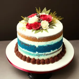 Strawberry Chocolate Cake with Frosting and Berries