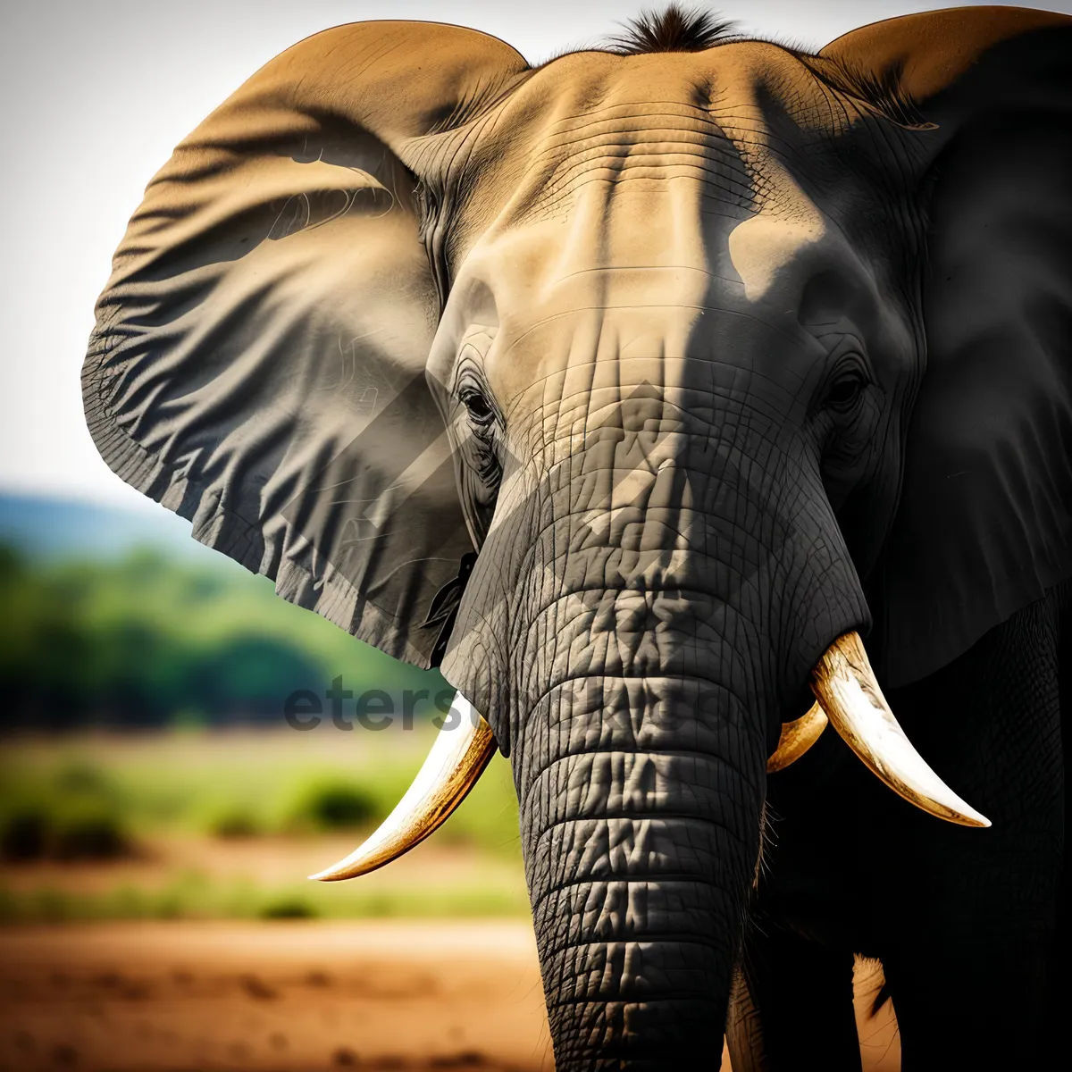 Picture of Wild Elephant in African Safari