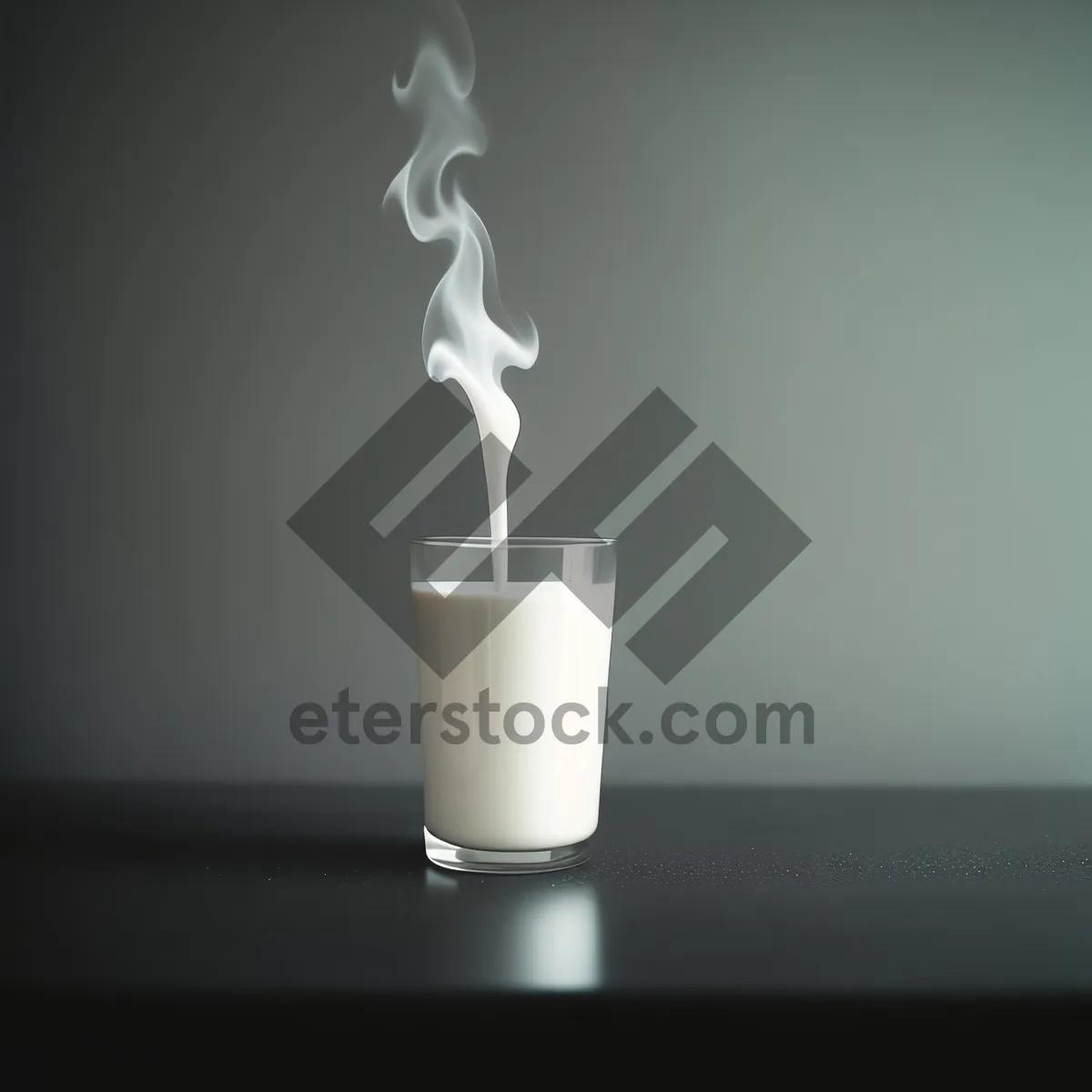 Picture of Refreshing Morning Vodka and Milk Beverage in Glass