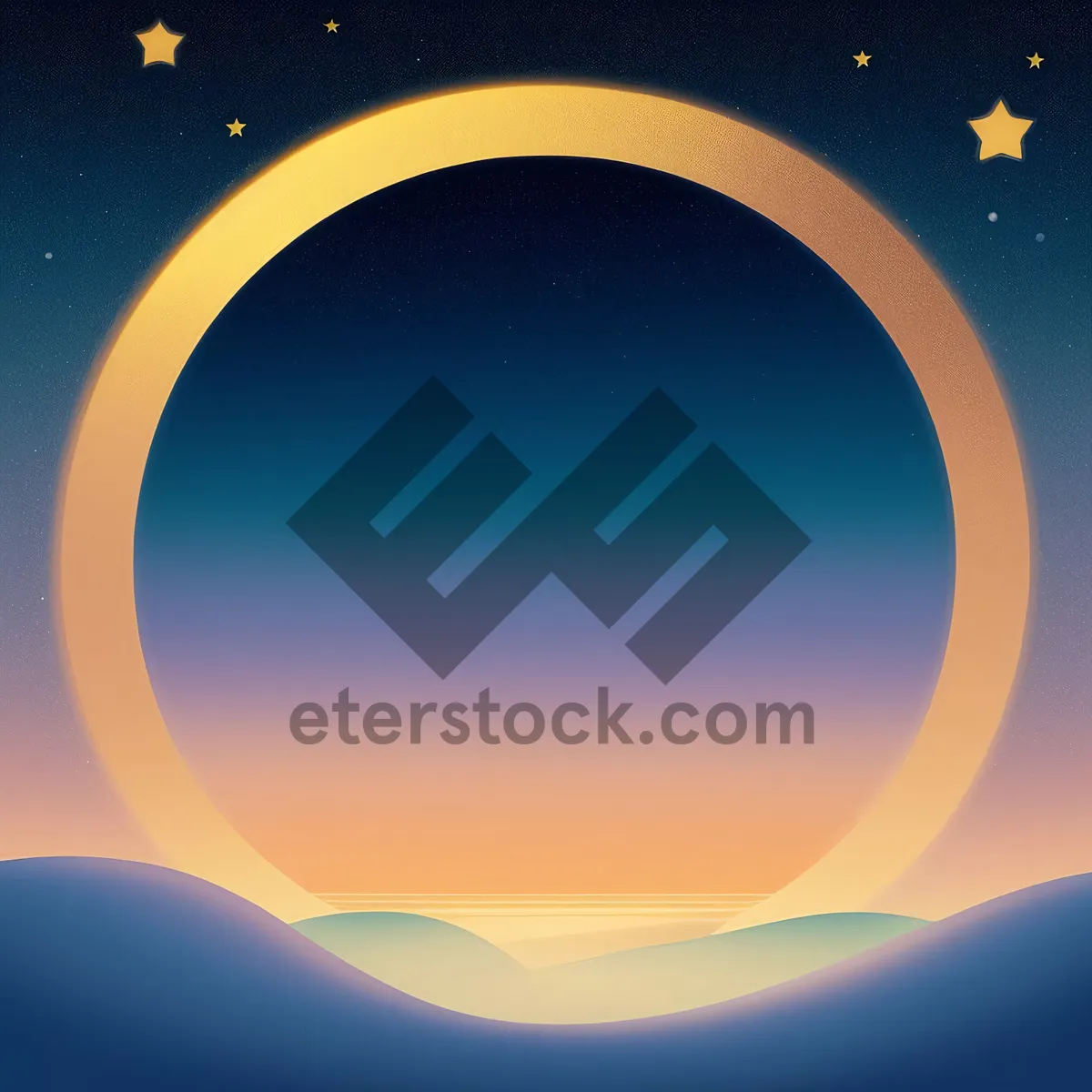 Picture of Iridescent Lunar Glow: A Radiant Celestial Emblem