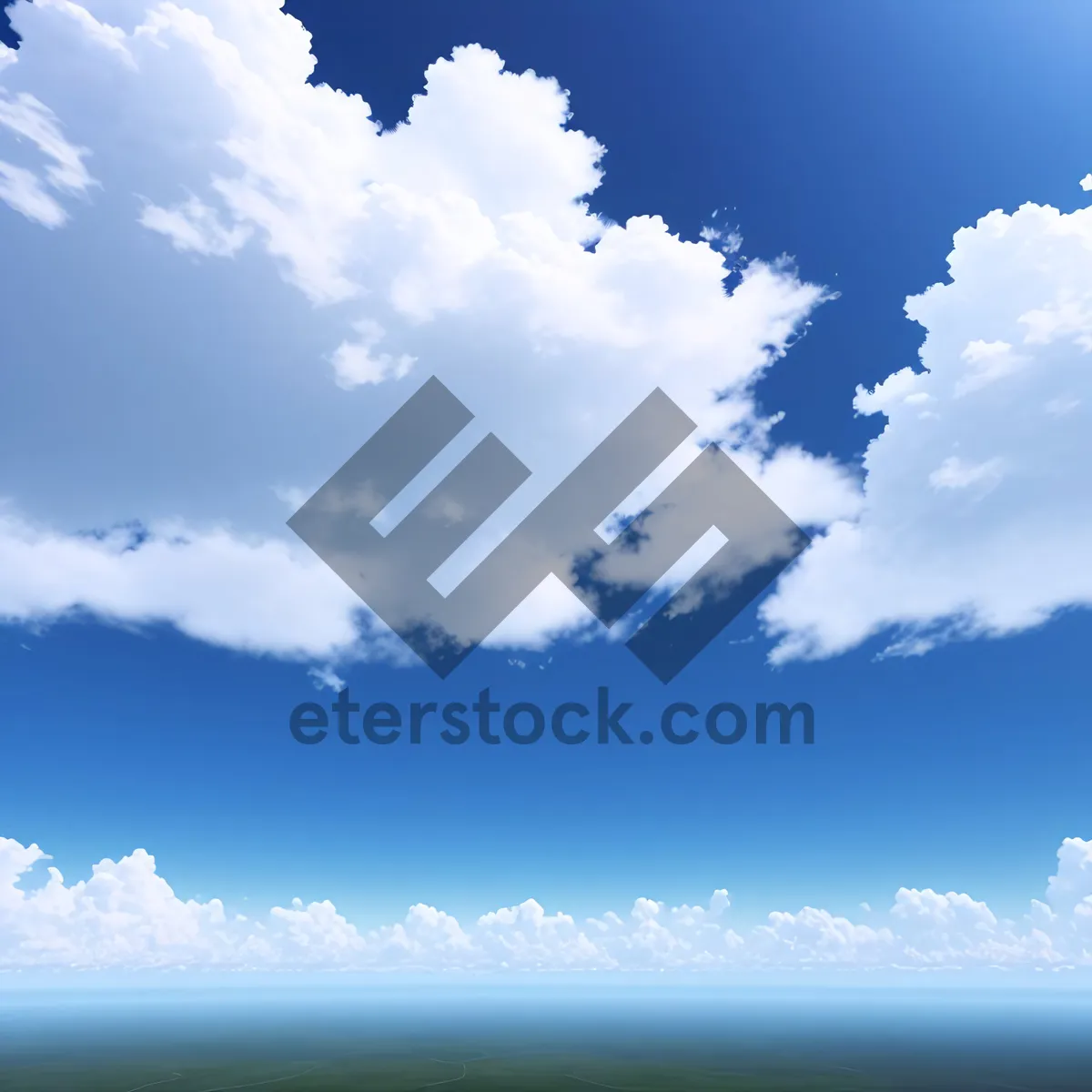 Picture of Serene Sky with Fluffy Clouds