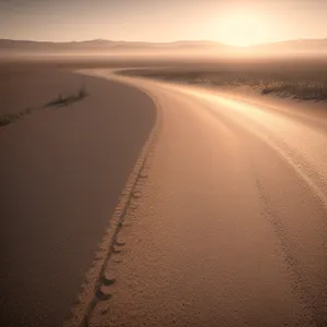 Golden Dunes at Sunset: Majestic Sand Seas