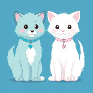 Cute Kitty Charm: Fun Cartoon Clip Art for Happy Kids