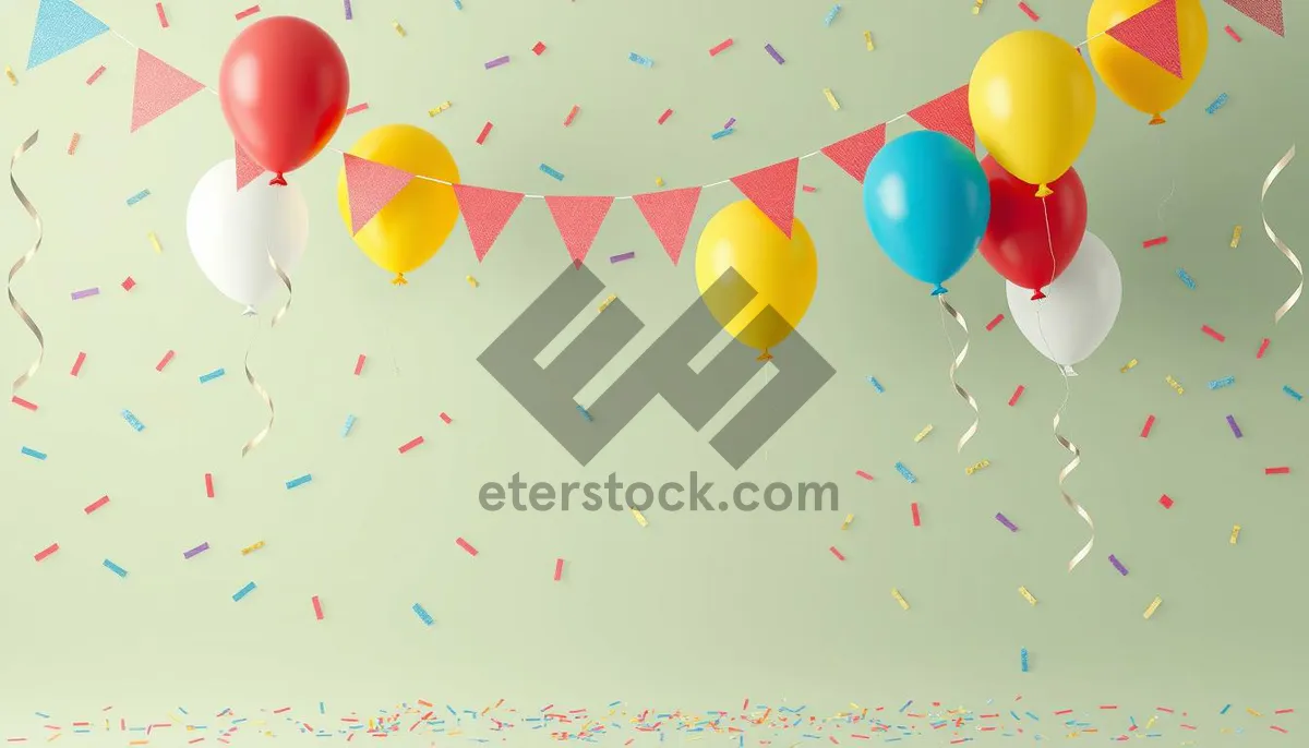 Picture of Colorful balloon party decoration celebration fun image.