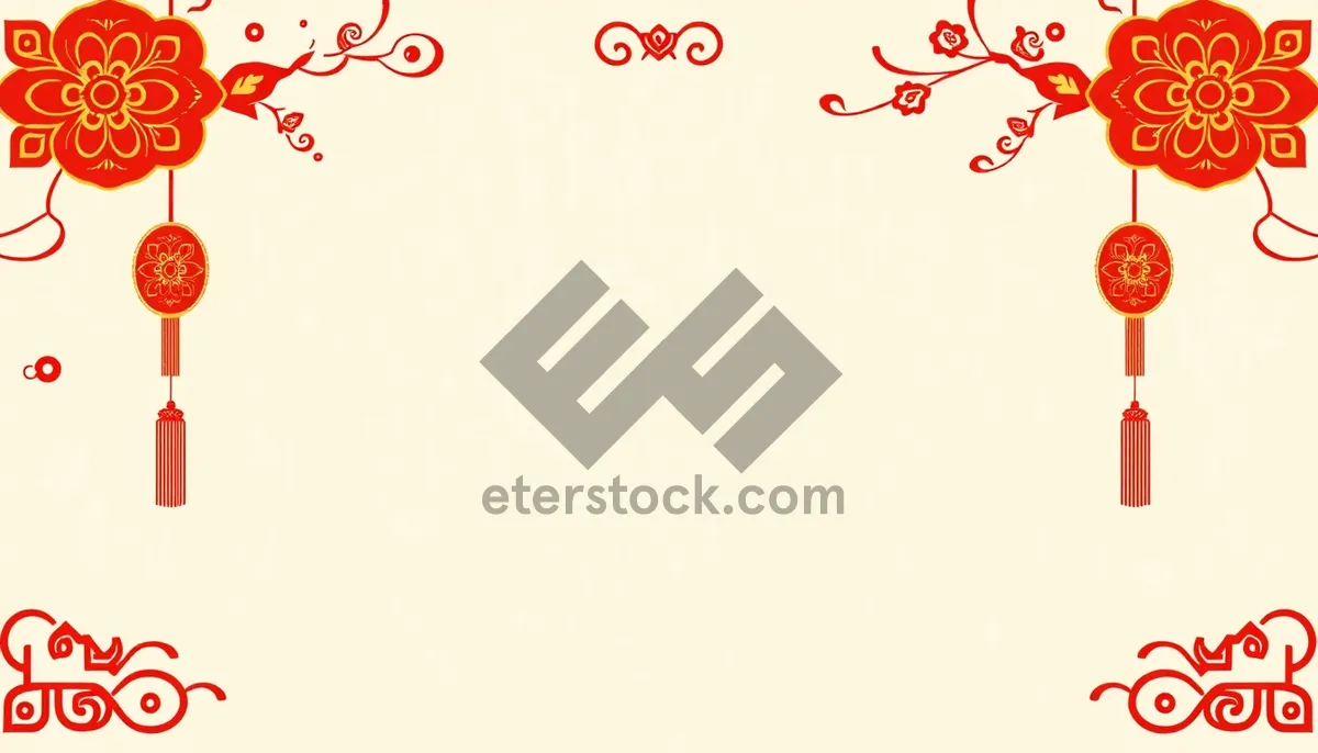 Picture of Floral Graphic Design Pattern for Decorative Card Frame
