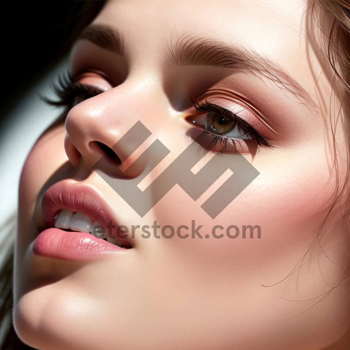 Picture of Stunning Beauty: Elegantly Closeup of Sensual Makeup