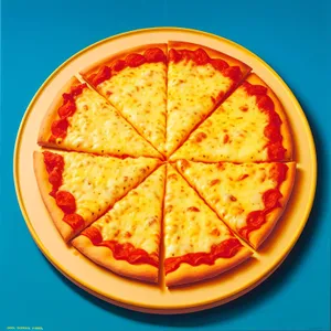 Delicious Round Pizza Slice for a Satisfying Meal