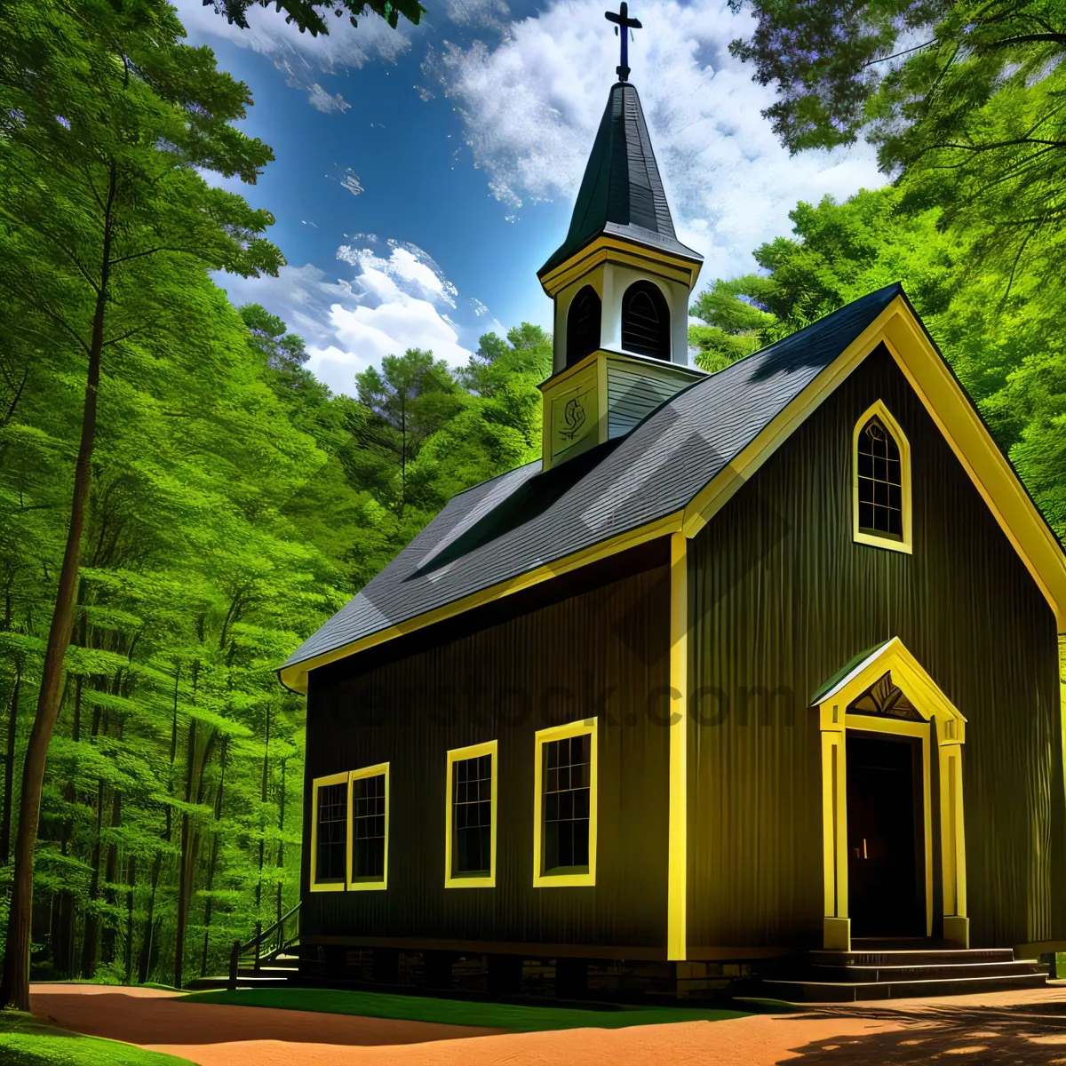Picture of Rustic Country Church with Historic Charm