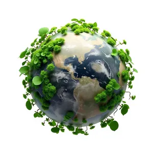 Global Eco Icon - Earth Globe Design Symbol