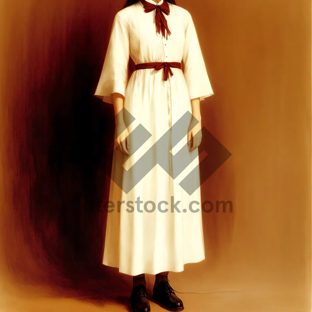 Picture of Fashionable adult model in attractive trench coat