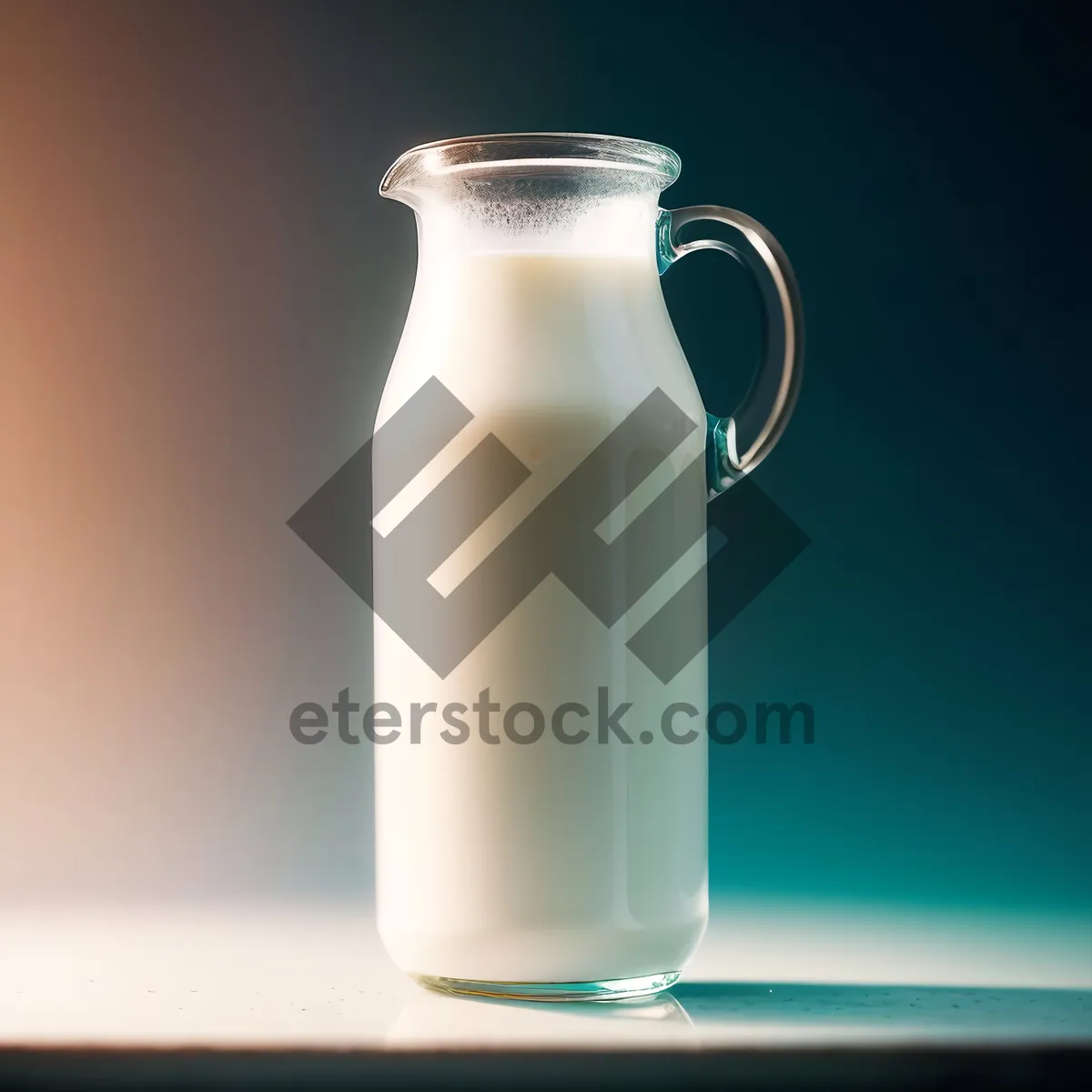 Picture of Transparent Glass Milk Bottle