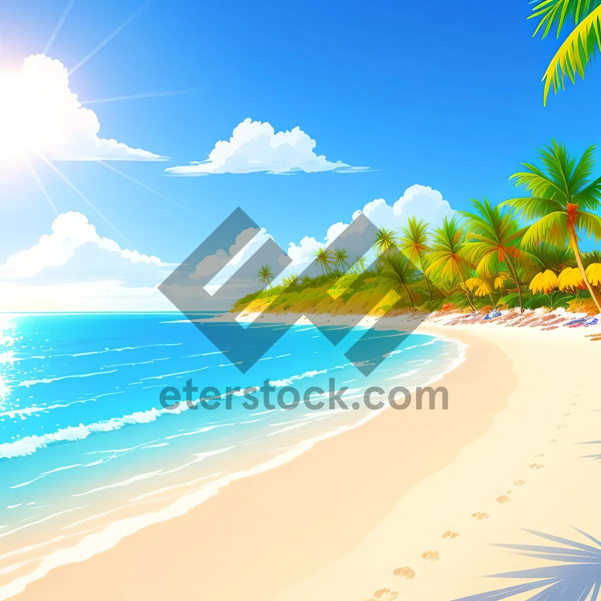 Picture of Serene Summer Beachscape with Majestic Waves