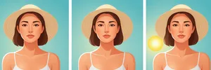 Pretty lady cartoon clip art with cutout shoulder.