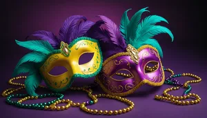 Colorful Venetian Masquerade Mask for Carnival Party Decoration