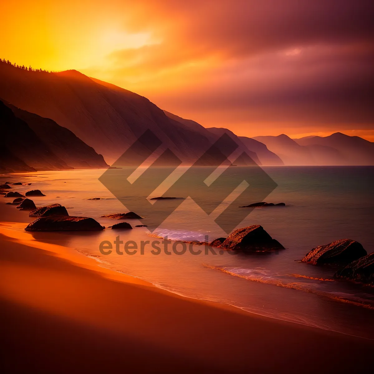 Picture of Serene Sunset over the Ocean