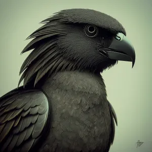 Feathered Flight: Majestic Black Game Bird in Flight