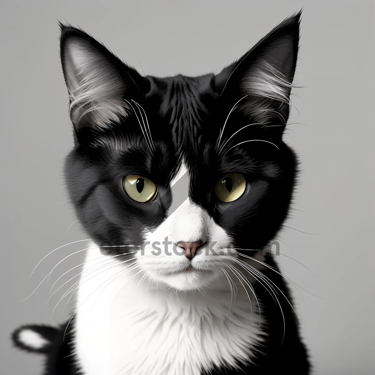 Picture of Curious Tabby Kitty with Fluffy Whiskers.