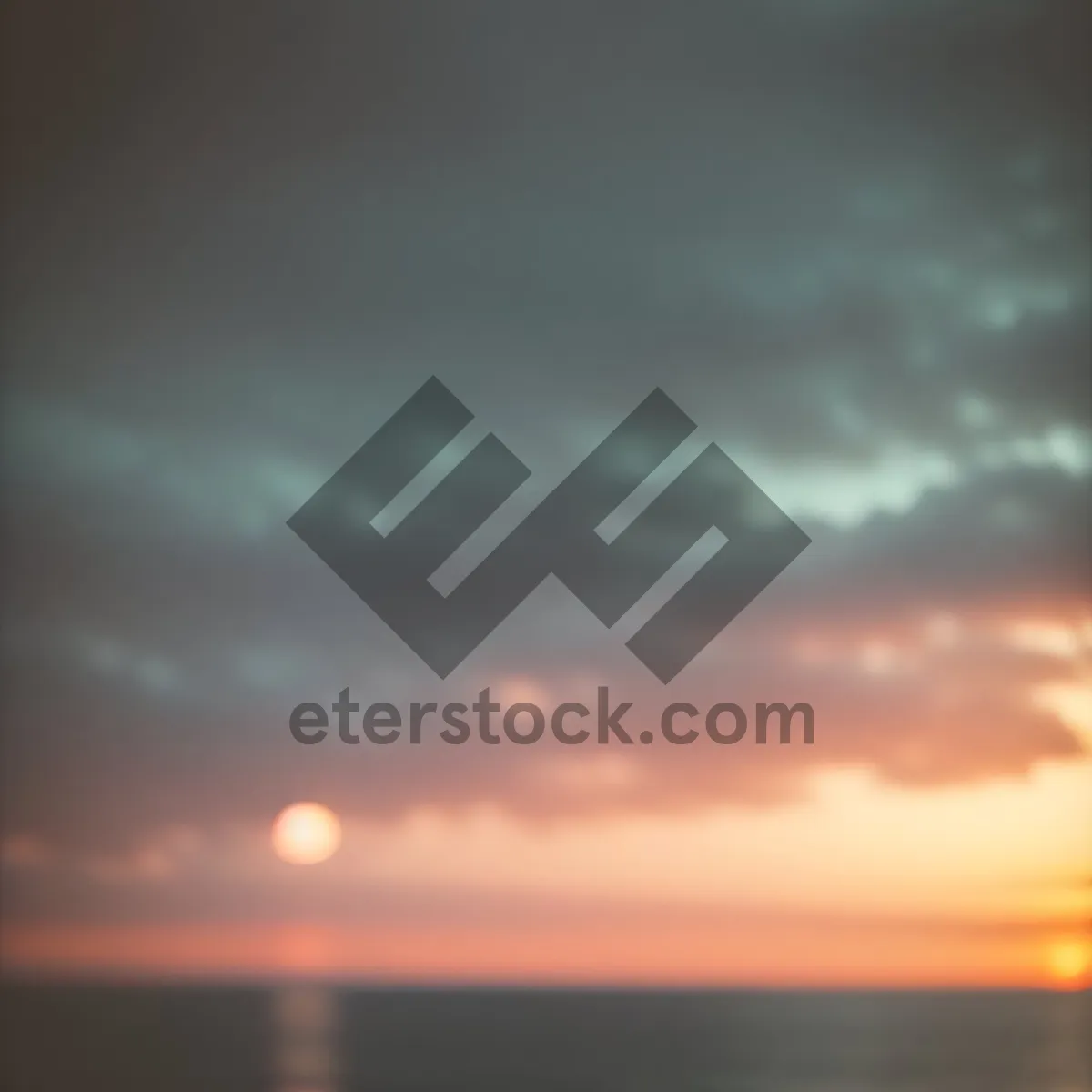 Picture of Vivid Sunset over Calm Ocean