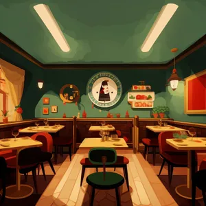 Modern luxury interior design of a restaurant.