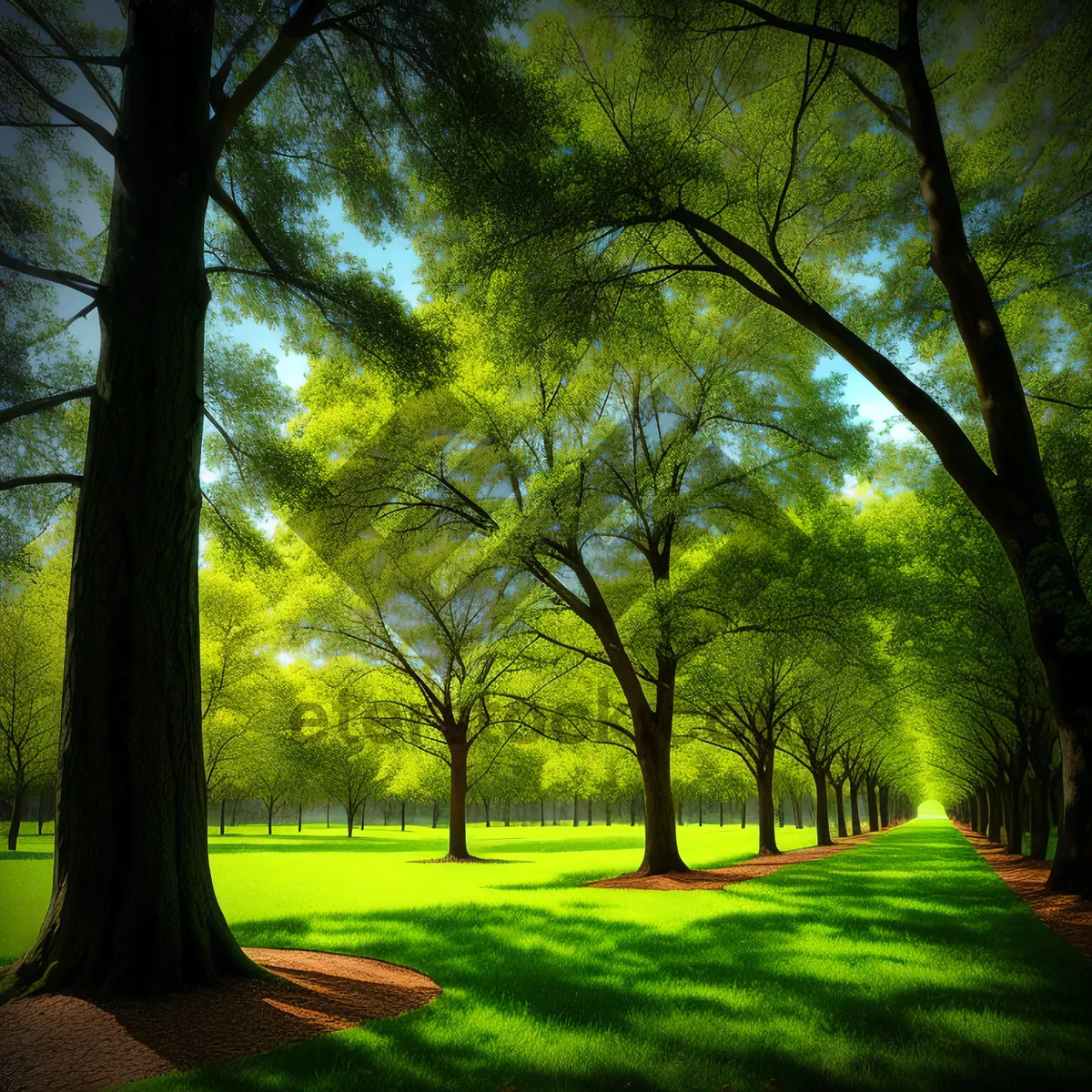 Picture of Serene Path Through the Autumn Woods