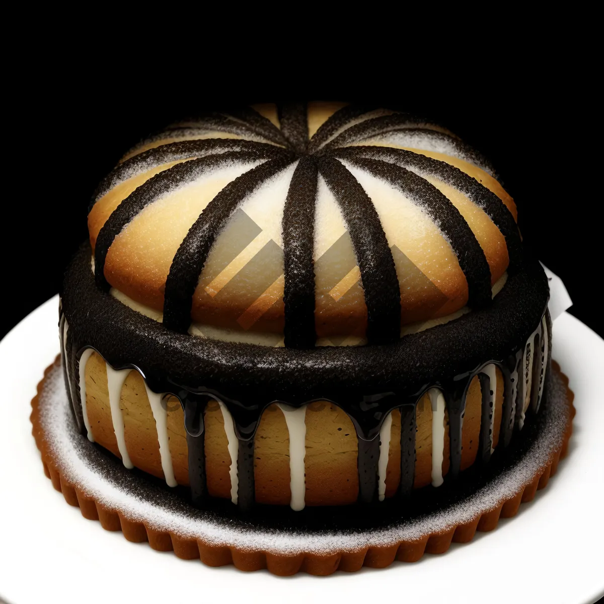 Picture of Decadent chocolate cake with creamy icing.