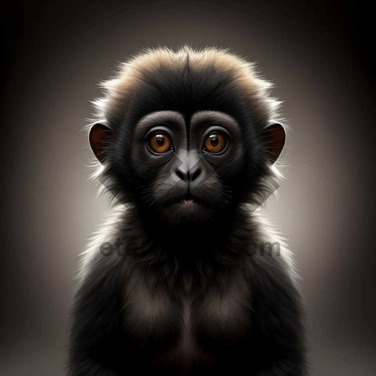 Picture of Adorable Baby Monkey with Furry Cat-like Features