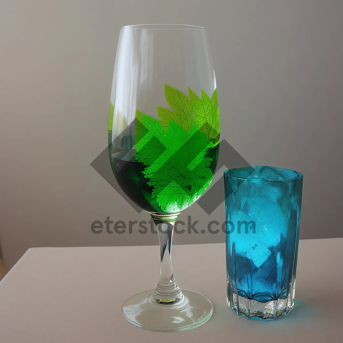 Picture of Vibrant Wineglass Cheers at Party Table