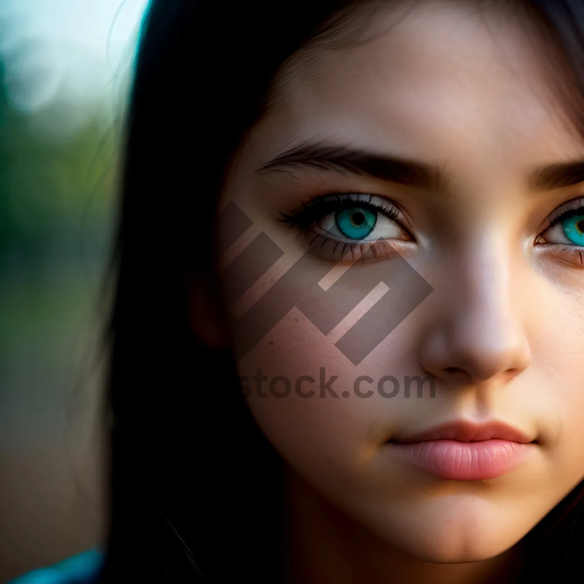 Picture of Sultry brunette beauty with captivating gaze