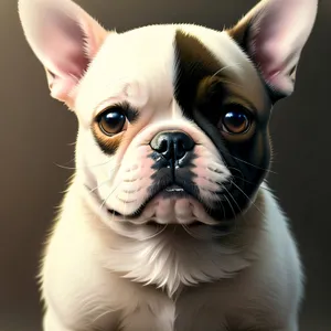Adorable Bulldog Terrier Puppy Sitting Assistant